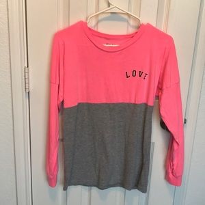 Long sleeve pink shirt
